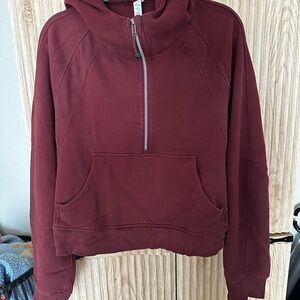 lululemon athletica Merlot Scuba Oversized Half-Zip Hoodie